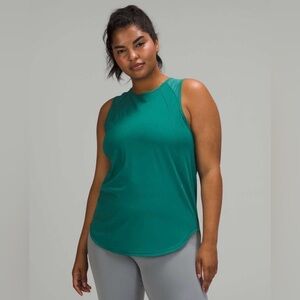 Lululemon Sculpt Tank Teal Lagoon Green Blue 4 Yoga Gym Run Mesh #W1CS9S